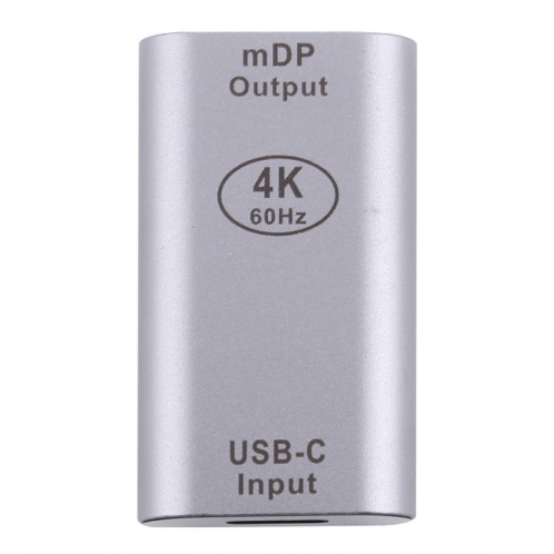 Adaptateur en alliage d'aluminium Type-C / USB-C Femelle vers Mini DP Femelle (Argent) SH945S1837-05