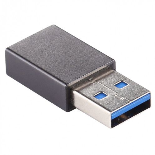 Adaptateur en alliage d'aluminium USB 3.0 mâle vers Type-C / USB-C femelle (noir) SH948B1570-05