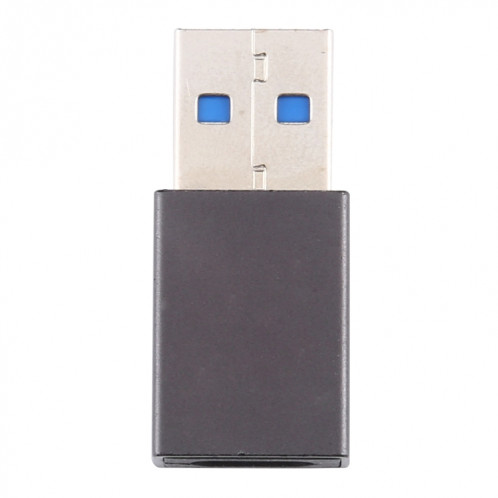 Adaptateur en alliage d'aluminium USB 3.0 mâle vers Type-C / USB-C femelle (noir) SH948B1570-05