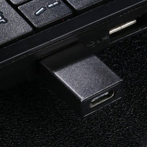 Adaptateur en alliage d'aluminium USB 3.0 mâle vers Type-C / USB-C femelle (noir) SH948B1570-05
