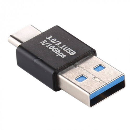 Adaptateur en alliage d'aluminium mâle de type C / USB-C vers USB 3.0 mâle (noir) SH953B195-05