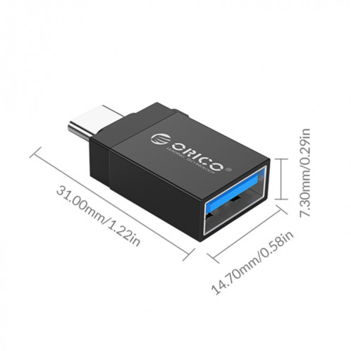 Orico CBT-UT01-BK-BP Type-C à l'adaptateur USB 3.0 (noir) SO958B73-09