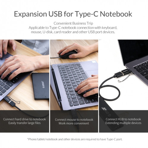 Orico CBT-UT01-BK-BP Type-C à l'adaptateur USB 3.0 (noir) SO958B73-09