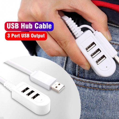 Adaptateur HUB femelle 30 cm TPE USB A vers 3 ports USB SH5074104-06