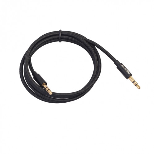 REXLIS 3629 Câble audio auxiliaire jack stéréo plaqué or mâle / mâle 3,5 mm pour voiture pour périphériques numériques standard AUX 3,5 mm, longueur: 1 m SR51101322-07