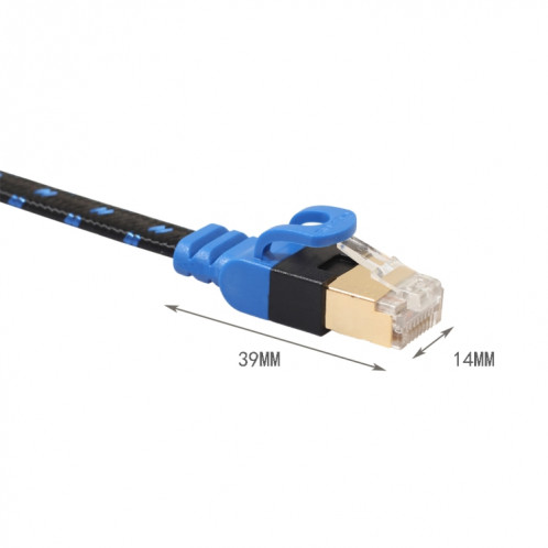 REXLIS CAT7-2 Câble LAN réseau tressé bicolore CAT7 plaqué or 10 Gigabit pour réseau LAN modem-routeur, avec connecteurs RJ45 blindés, longueur: 5 m SR51551777-07