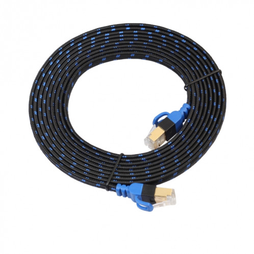 REXLIS CAT7-2 Câble LAN réseau tressé bicolore CAT7 plaqué or 10 Gigabit pour réseau LAN modem-routeur, avec connecteurs RJ45 blindés, longueur: 5 m SR51551777-07