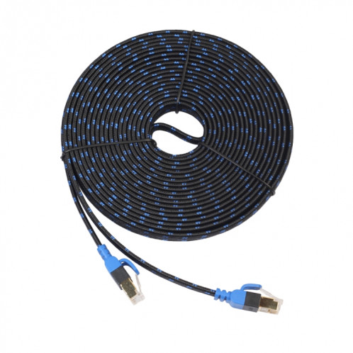 REXLIS CAT7-2 Câble LAN réseau tressé bicolore CAT7 plaqué or 10 Gigabit pour réseau LAN modem-routeur, avec connecteurs RJ45 blindés, longueur: 10 m SR5157269-07