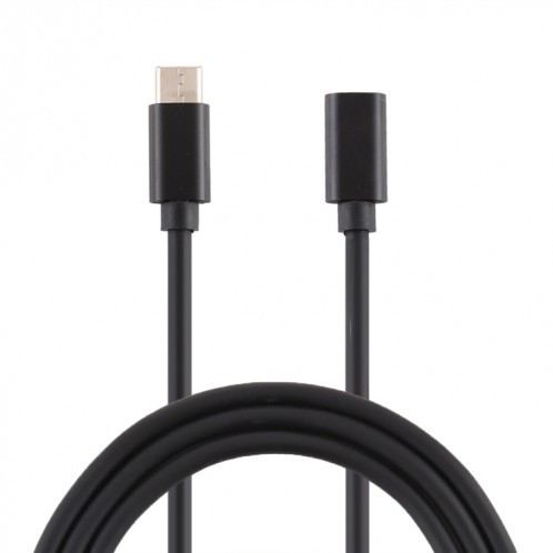 Câble de chargeur adaptateur secteur type-C / USB-C mâle à femelle, longueur: 1,5 m (noir) SH174B558-05