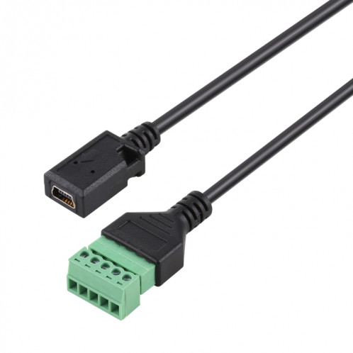 Mini 5 broches femelle à 5 broches bornes enfichables Connecteur USB sans soudure Câble adaptateur de connexion sans soudure, longueur: 30 cm SH53101189-04