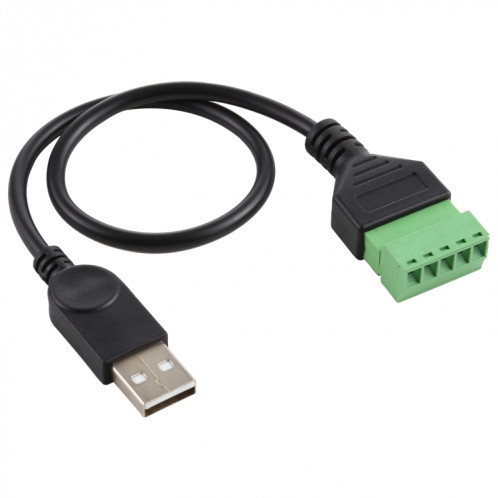 Bornes enfichables USB mâle à 5 broches Connecteur USB sans soudure Câble adaptateur de connexion sans soudure, longueur: 30 cm SH53111648-04