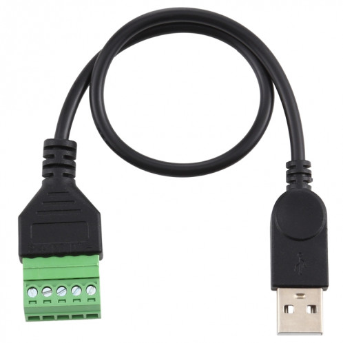 Bornes enfichables USB mâle à 5 broches Connecteur USB sans soudure Câble adaptateur de connexion sans soudure, longueur: 30 cm SH53111648-04