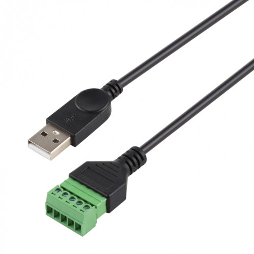 Bornes enfichables USB mâle à 5 broches Connecteur USB sans soudure Câble adaptateur de connexion sans soudure, longueur: 30 cm SH53111648-04