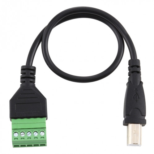 Prise mâle USB Type-B vers bornes enfichables 5 broches Connecteur USB sans soudure Câble adaptateur de connexion sans soudure, longueur: 30 cm SH5313325-04