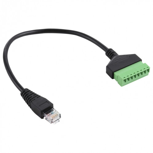 Prise mâle RJ45 vers bornes enfichables 8 broches Connecteur USB sans soudure Câble adaptateur de connexion sans soudure, longueur: 30 cm SH53141738-04