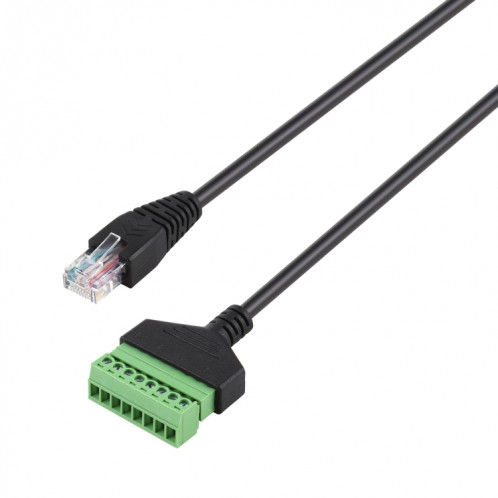 Prise mâle RJ45 vers bornes enfichables 8 broches Connecteur USB sans soudure Câble adaptateur de connexion sans soudure, longueur: 30 cm SH53141738-04