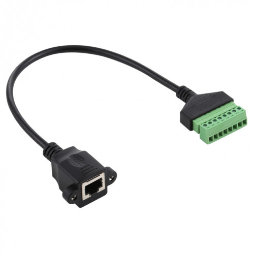 Prise femelle RJ45 vers bornes enfichables 8 broches Connecteur USB sans soudure Câble adaptateur de connexion sans soudure, longueur: 30 cm SH53151368-04