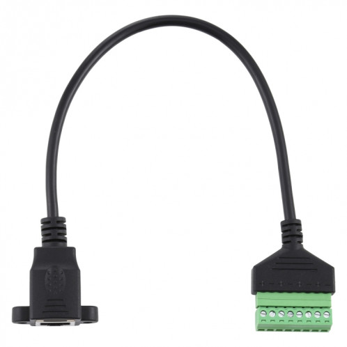 Prise femelle RJ45 vers bornes enfichables 8 broches Connecteur USB sans soudure Câble adaptateur de connexion sans soudure, longueur: 30 cm SH53151368-04