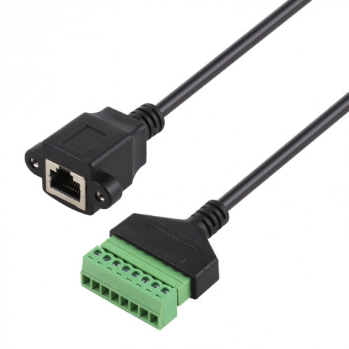 Prise femelle RJ45 vers bornes enfichables 8 broches Connecteur USB sans soudure Câble adaptateur de connexion sans soudure, longueur: 30 cm SH53151368-04