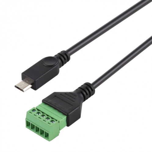 Bornes enfichables Micro USB mâle à 5 broches Connecteur USB sans soudure Câble adaptateur de connexion sans soudure, longueur: 30 cm SH5318587-04