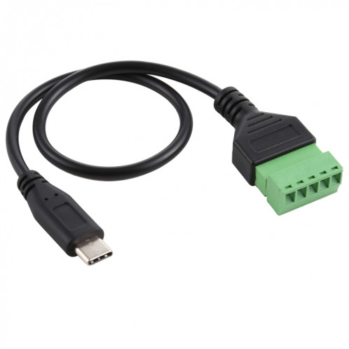 Bornes enfichables USB-C / Type-C mâle à 5 broches Connecteur USB sans soudure Câble adaptateur de connexion sans soudure, longueur: 30 cm SH5320617-04