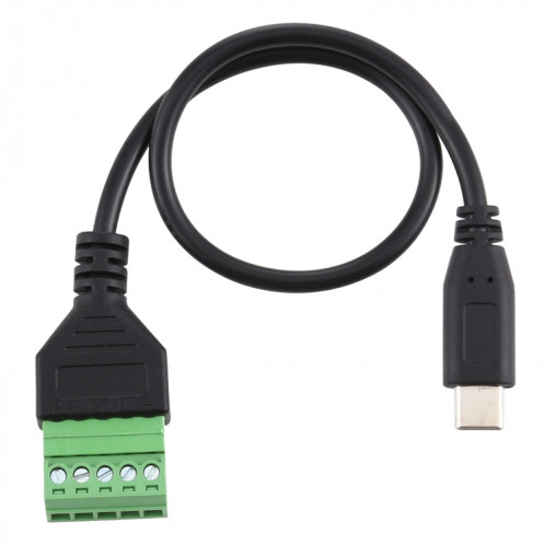 Bornes enfichables USB-C / Type-C mâle à 5 broches Connecteur USB sans soudure Câble adaptateur de connexion sans soudure, longueur: 30 cm SH5320617-04