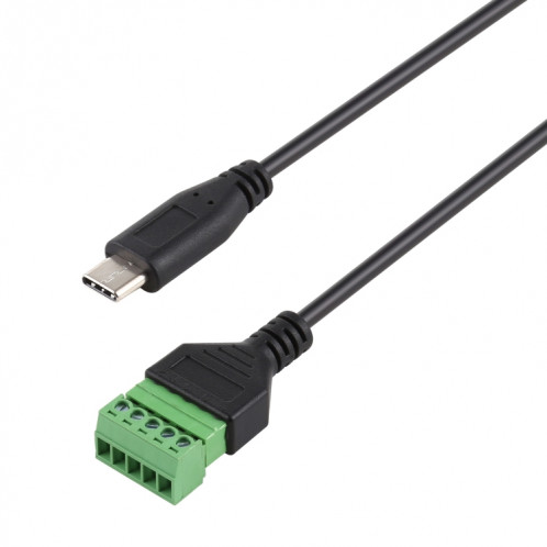Bornes enfichables USB-C / Type-C mâle à 5 broches Connecteur USB sans soudure Câble adaptateur de connexion sans soudure, longueur: 30 cm SH5320617-04