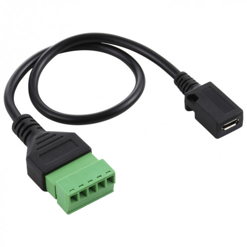 Bornes enfichables Micro USB femelle à 5 broches Connecteur USB sans soudure Câble adaptateur de connexion sans soudure, longueur: 30 cm SH53231785-04