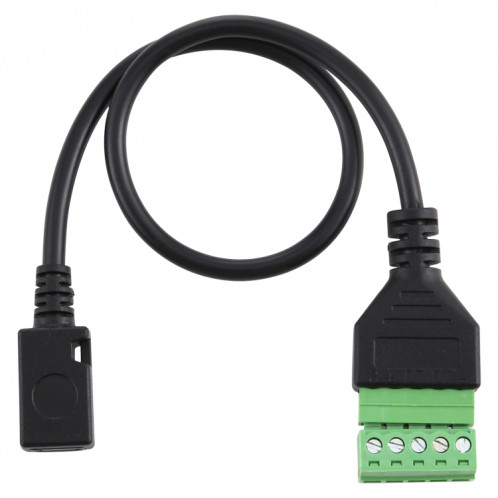 Bornes enfichables Micro USB femelle à 5 broches Connecteur USB sans soudure Câble adaptateur de connexion sans soudure, longueur: 30 cm SH53231785-04