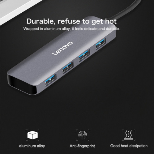 Lenovo C04 4 en 1 Type-C / USB-C vers USB-C Convertisseur Splitter Hub SL54151023-09