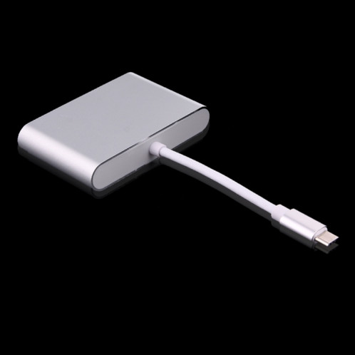 Adaptateur audio vidéo USB-C / Type-C 3.1 vers VGA et HDMI et 3,5 mm, Pour ordinateur portable et ordinateur portable et MacBook 12 pouces et MacBook Pro (argent) SH430S174-07