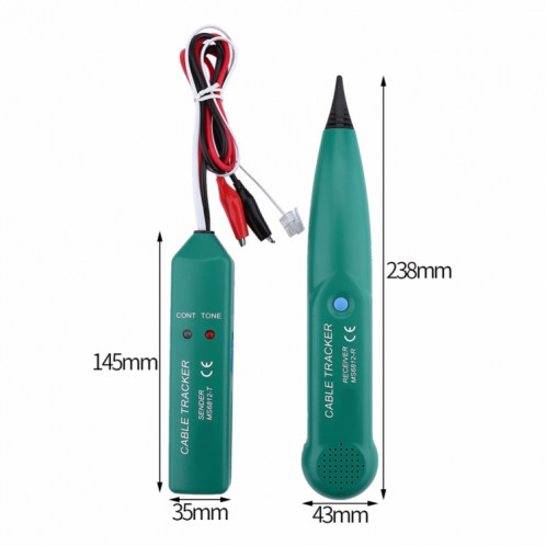 Traqueur de câble de ligne téléphonique BSIDE MS6812 RJ11 et RJ45, y compris l'expéditeur et le récepteur SH5466990-08