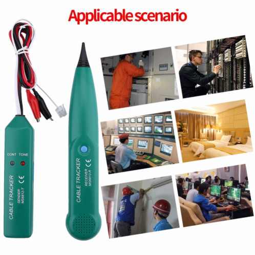 Traqueur de câble de ligne téléphonique BSIDE MS6812 RJ11 et RJ45, y compris l'expéditeur et le récepteur SH5466990-08