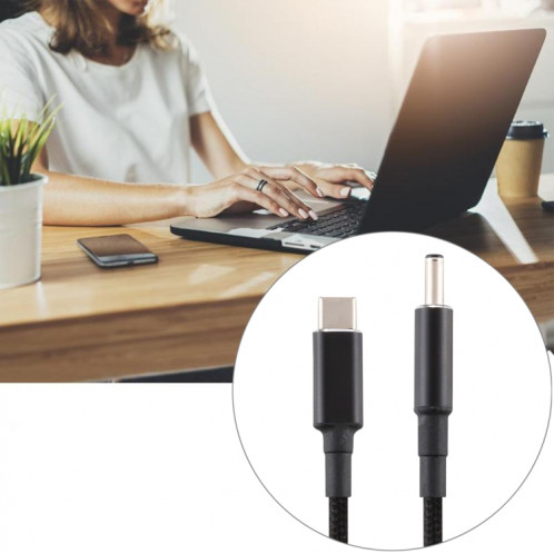 Câble de charge mâle 4.5x3.0mm vers USB-C / Type-C mâle pour Dell SH4912230-06