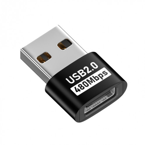 Adaptateur USB 2.0 mâle vers femelle Type-C (noir) SH521B241-04