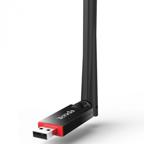 Tenda U6 Portable Adaptateur sans fil USB WiFi 300Mbps Carte réseau externe avec antenne externe 6dBi (noir) ST590B133-07