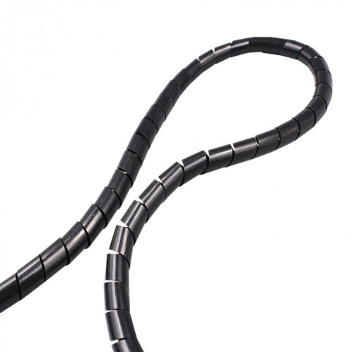 Tube rangé d'organisateur d'enroulement de fil de tuyaux en spirale PE de 15 m, diamètre nominal: 6 mm (noir) SH653B620-06