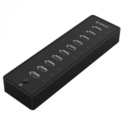 ORICO P10-U2 10 ports USB 2.0 HUB avec indicateur de puissance LED et 1 m de câble USB (noir) SO56591316-05