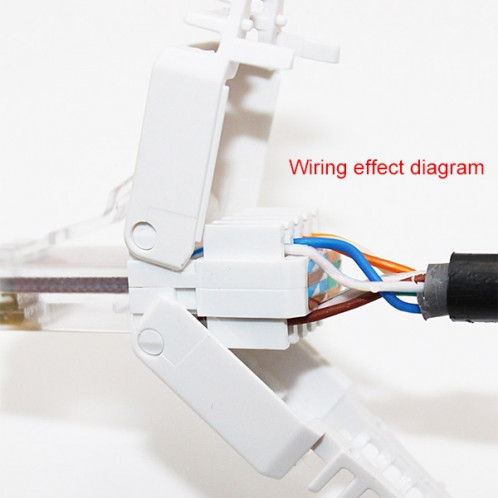 Prise modulaire de connecteur RJ-45 à sertir sans outil, version courte Cat5e SH5690825-07