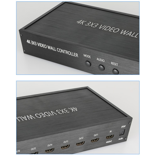 NK-BT88 4K 3X3 HDMI Contrôleur de mur vidéo Processeur d'épissage multi-écran avec télécommande SH57101192-014