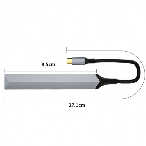 Adaptateur HUB de station d'accueil V252 4 en 1 USB-C / Type-C vers USB SH57111005-06