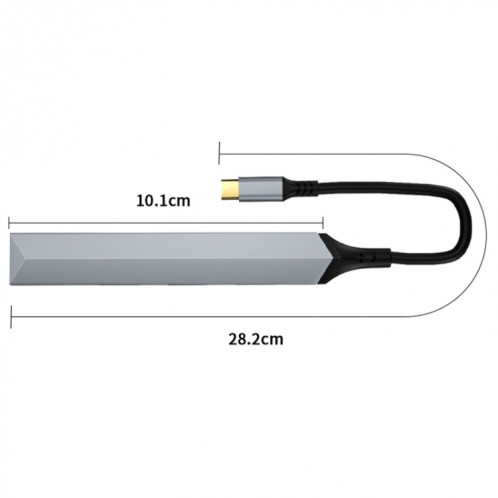 V253 5 en 1 USB-C/Type-C vers USB Adaptateur HUB de Station d'Accueil Multifonctionnel SH5714752-06