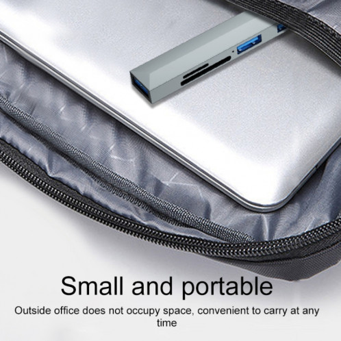 V253 5 en 1 USB-C/Type-C vers USB Adaptateur HUB de Station d'Accueil Multifonctionnel SH5714752-06