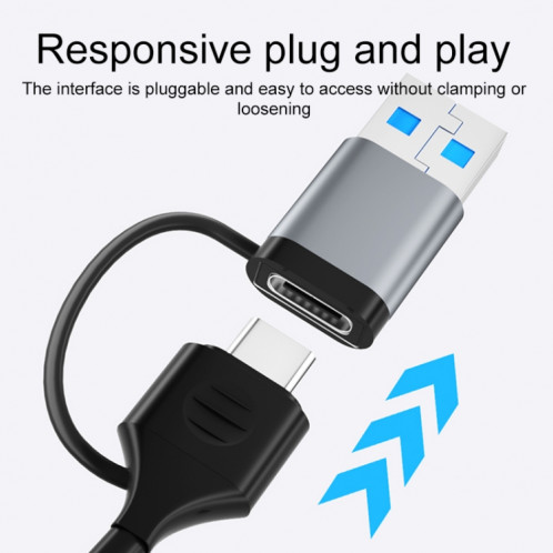 Adaptateur de station d'accueil multifonction V253B 5 en 1 USB + USB-C/Type-C vers USB SH5716241-07