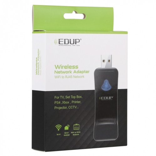 EDUP EP-2911S 300Mbps 2.4GHz USB répéteur sans fil WiFi pour adaptateur réseau RJ45 pour TV, décodeur, PS4, Xbox, imprimante, projecteur SE5791977-09