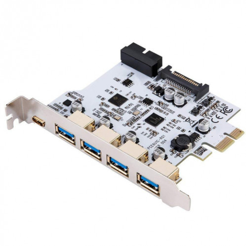 USB3.0 Type-C / USB-C Front Riser Card Dual Core Desktop Computer Motherboard (Blanc) SH801W1078-07