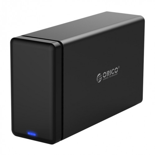 ORICO NS200-RU3 2 baies USB 3.0 Type-B vers SATA Boîtier de disque dur externe Boîtier de disque dur avec RAID pour disque dur SATA 3,5 pouces, protocole UASP de support SO5895490-011