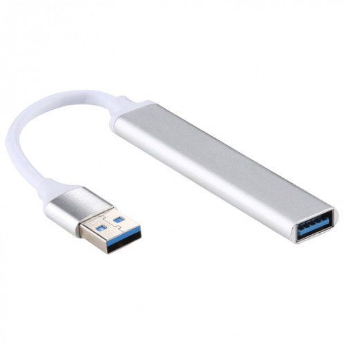 A-809 4 x USB 3.0 vers USB 3.0 Adaptateur HUB en alliage d'aluminium (argent) SH053S393-07