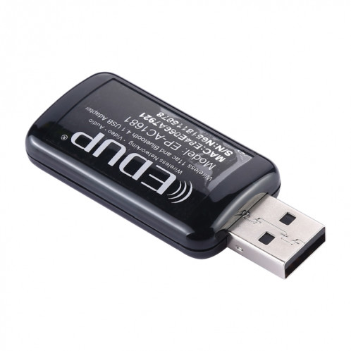 EDUP EP-AC1681 2 en 1 AC1200Mbps 2.4GHz & 5.8GHz Adaptateur WiFi USB double bande Carte réseau externe avec fonction Bluetooth 4.1 SE60921837-08