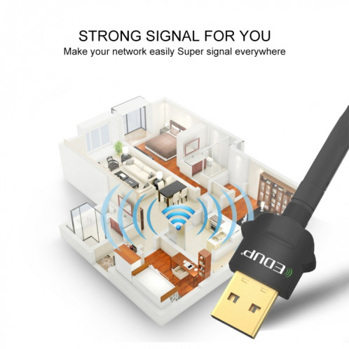 EDUP EP-AC1669 AC1300Mbps 2.4GHz & 5.8GHz adaptateur WiFi USB double bande carte réseau externe avec antenne 2dbi SE60931464-010